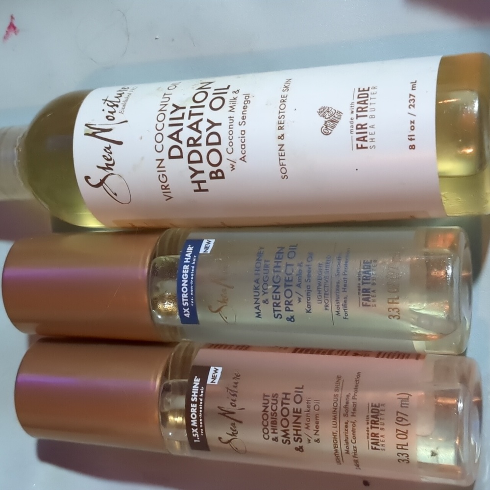 SHEA MOISTURE (2) HAIR OILS & (1) COCONUT 🥥 BODY OIL